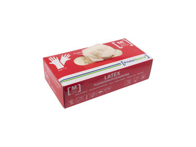 Latexhandske pudderfri M hvid 100 stk
