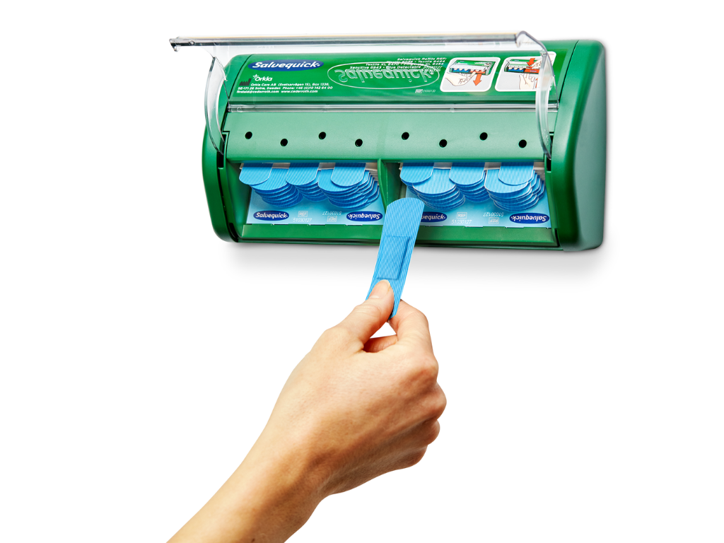 Plasterautomat inkl. blå plastre Cederroth