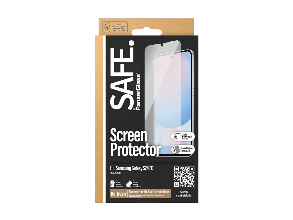 Skærmbeskyttelse til Samsung Galaxy S24 FE | Ultra-Wide Fit