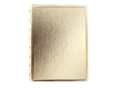 Notesbog Filofax A5 linjeret saffiano Gold