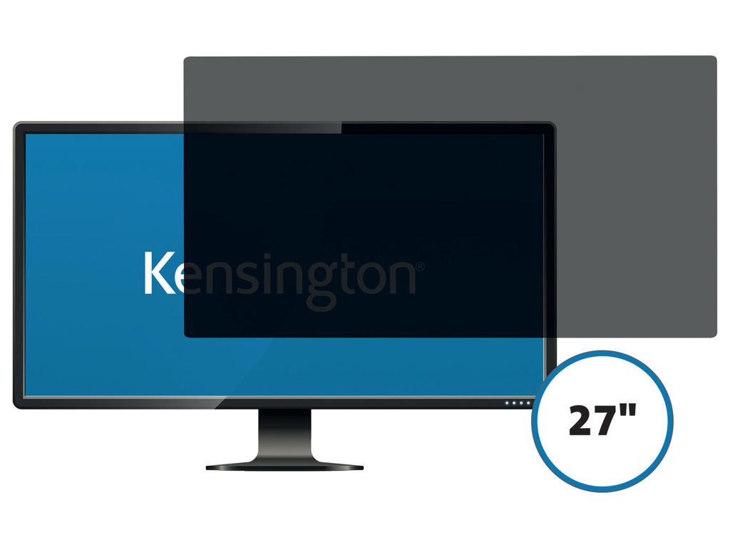 Skærmfilter Kensington 27" wide 16:9 2-vej aftagelig