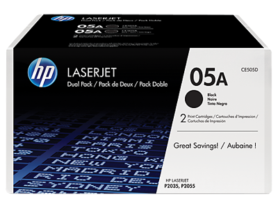 HP 05A toner CE505D 2x sort, 4600 sider
