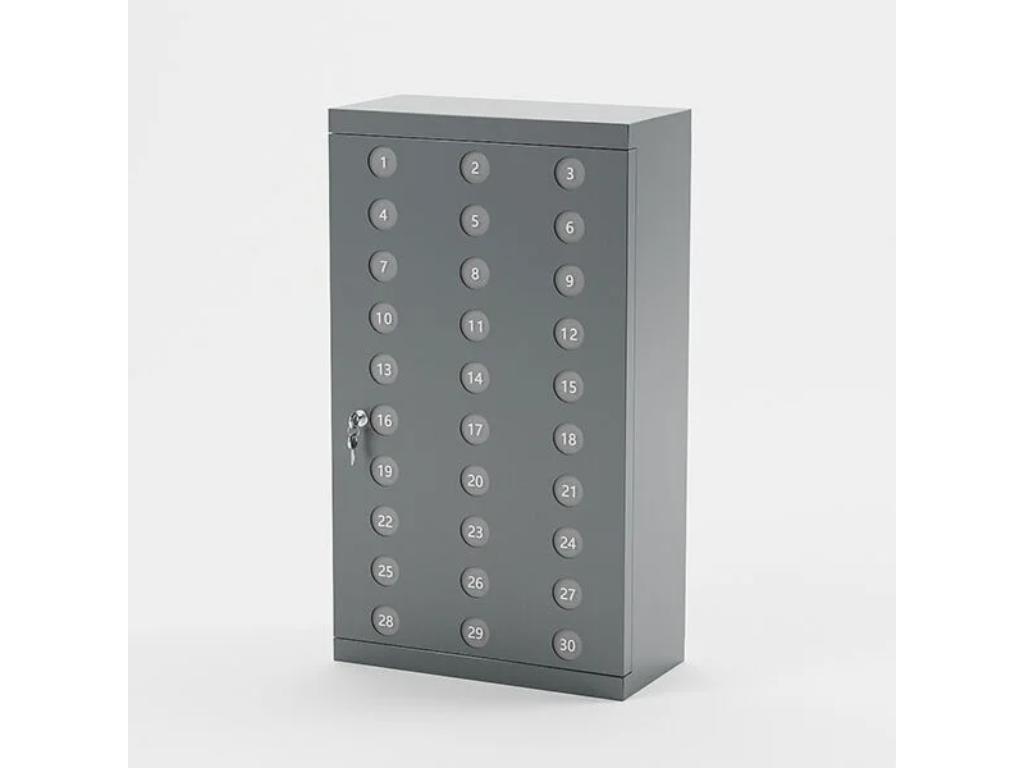 Mobilhotel 30 rum med nøglelås mørkegrå 