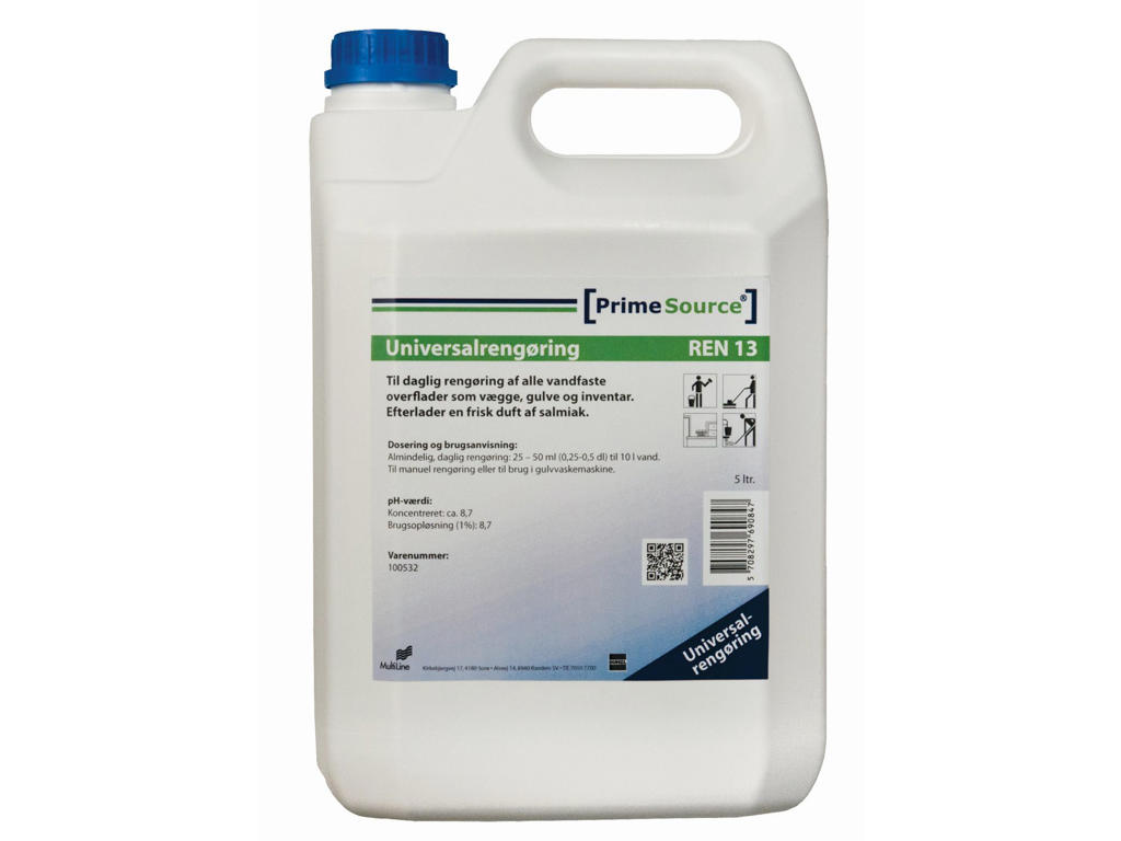 Universalrengøring Prime Source Ren 13 med farve og parfume 5 liter