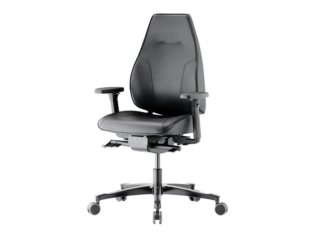 Kontorstol med armlæn | Lanab  6340+ |Læder