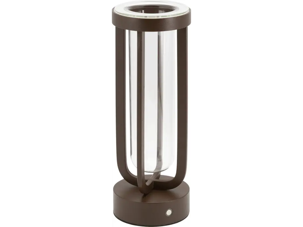 Securit LED bordlampe | vase Florence, brun