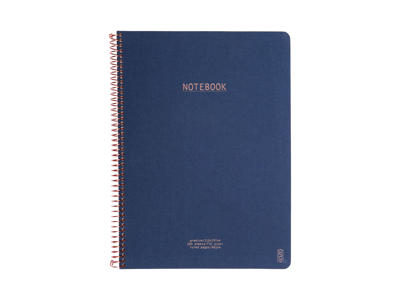 Notesbog KOZO Premium A4 100 g linjeret navy