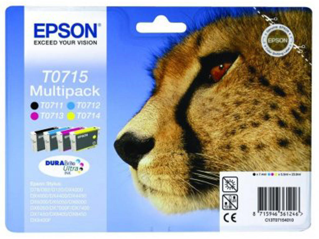 Epson blæk T0715 multipack