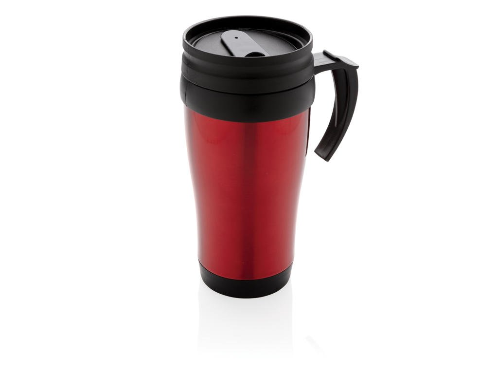 Krus i rustfrit stål, rød