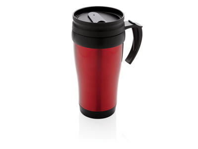 Krus i rustfrit stål, rød