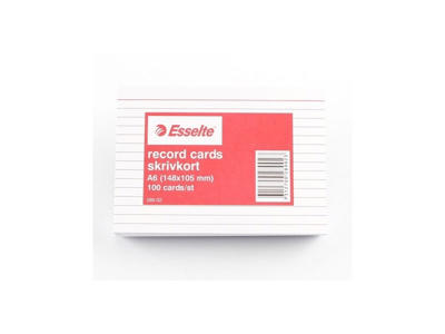 Kartotekskort A6 linjeret