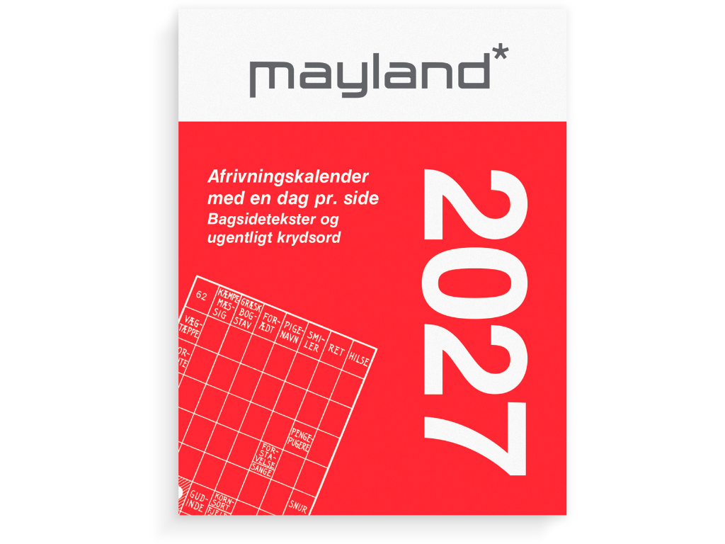 Broderikalender m/split og bagsidetekst 2027