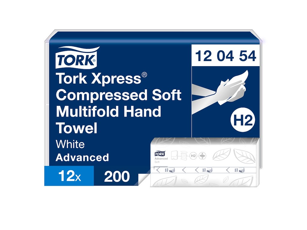 Håndklædeark Tork H2 120454 Advanced 2-lags komprimeret 2400 ark