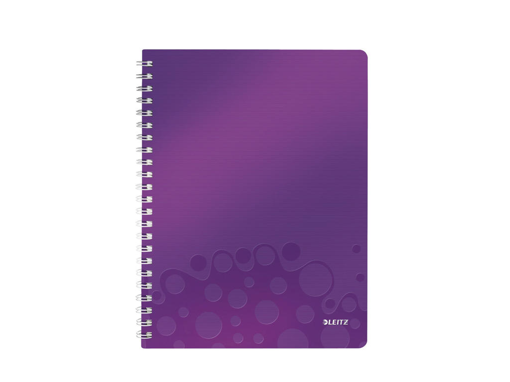 Notesbog A4 linjeret leitz lilla