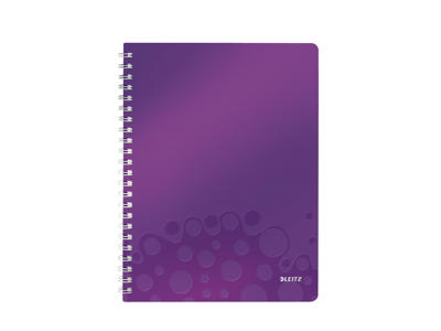 Notesbog A4 linjeret leitz lilla
