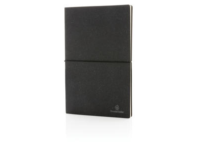 A5 notesbog i genanvendt læder, grå