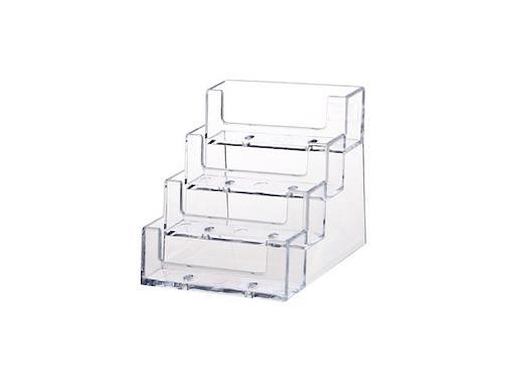 Visitkortholder med 4 rum til bord