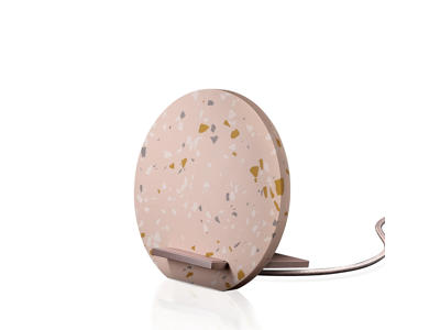 Native Union Dock Wireless stand terrazzo rose