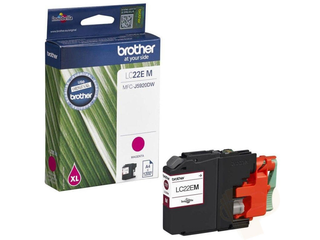 Brother blæk LC22EM magenta, 1200 sider