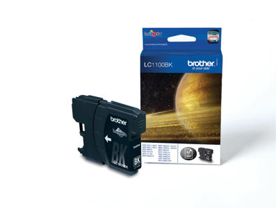 Brother blæk LC1100BK sort, 450 sider