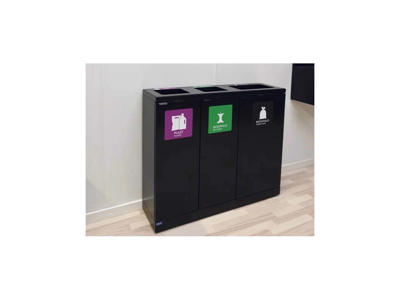 Affaldsbeholder Bica 2x65L+1x95L antracit