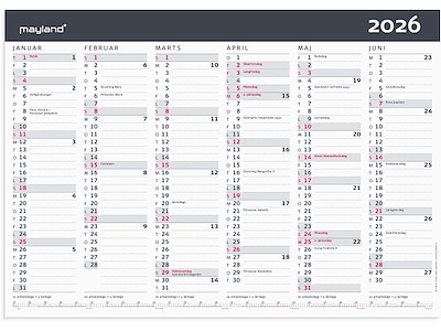 Kontorkalender Moderne A3 2026