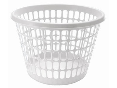 Vasketøjskurv Ø44 cm hvid 