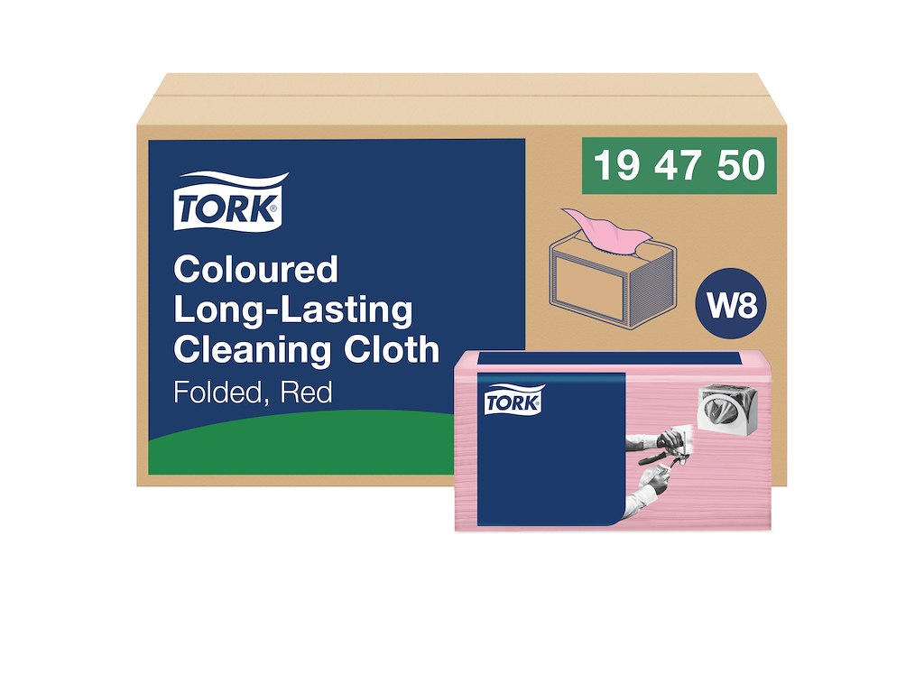 Aftørringsklud Tork W8 194750 Premium rød 40 stk.