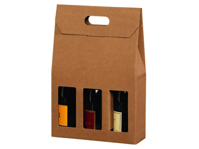 Vinæske brun bølge 3 flasker, åben, 20 stk.