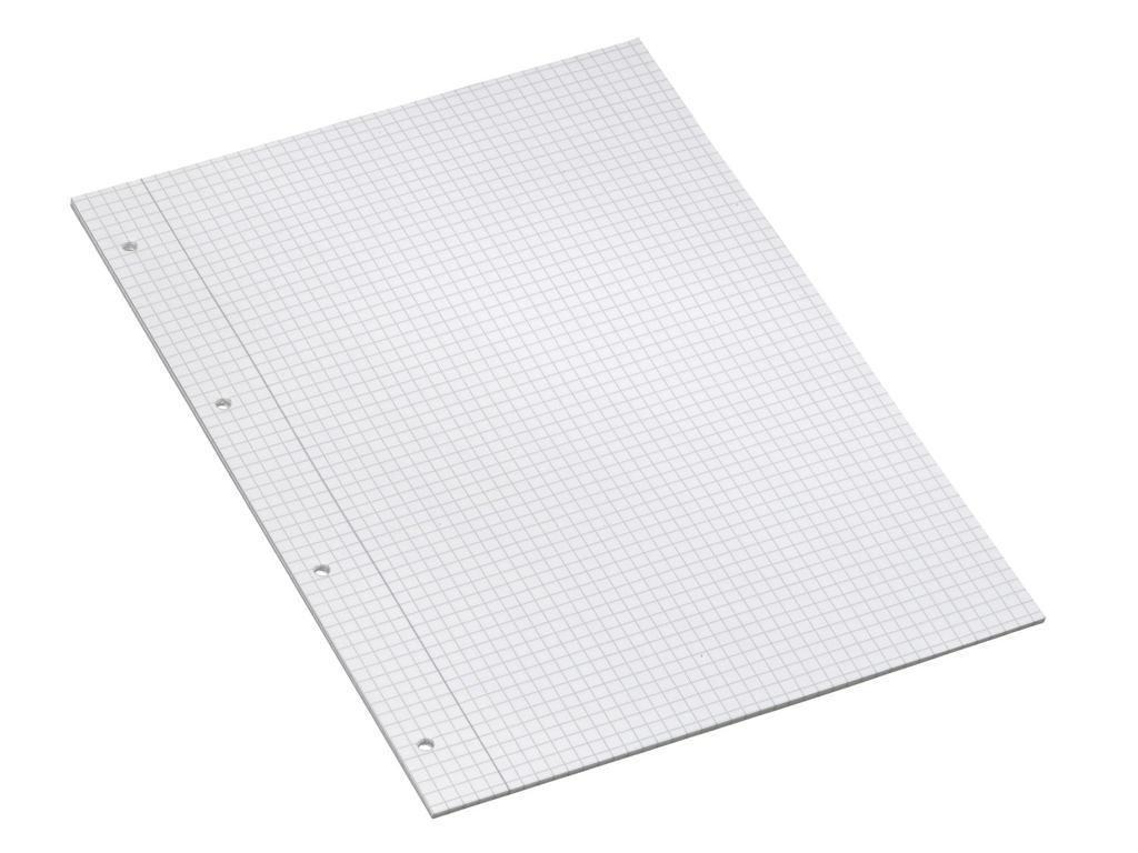 Arbejdsblade A4 kvadreret hvid 500 ark løsblade