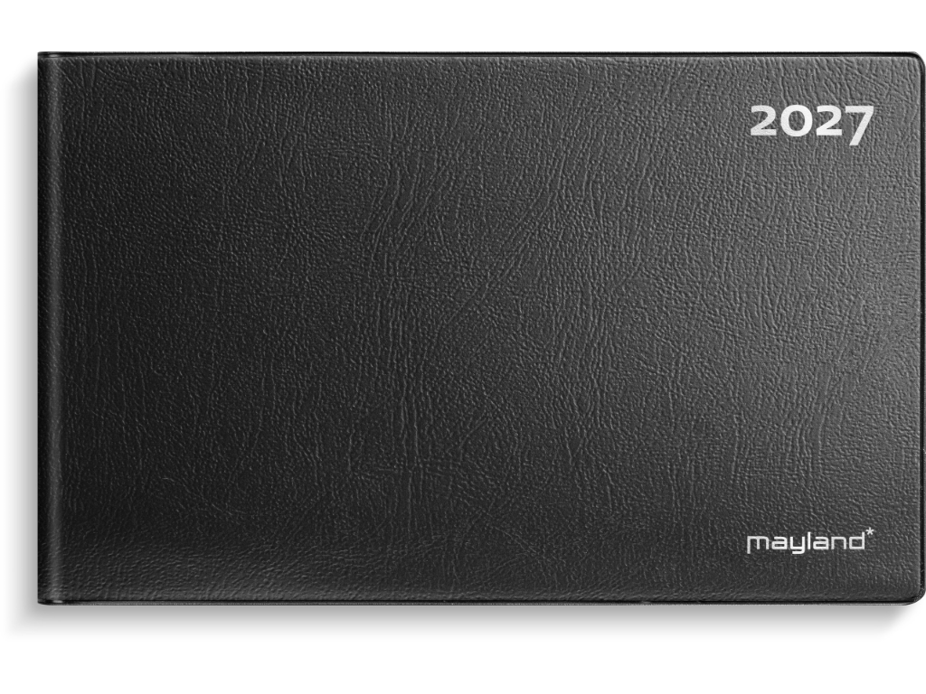 Mini bordkalender sort vinyl 2027
