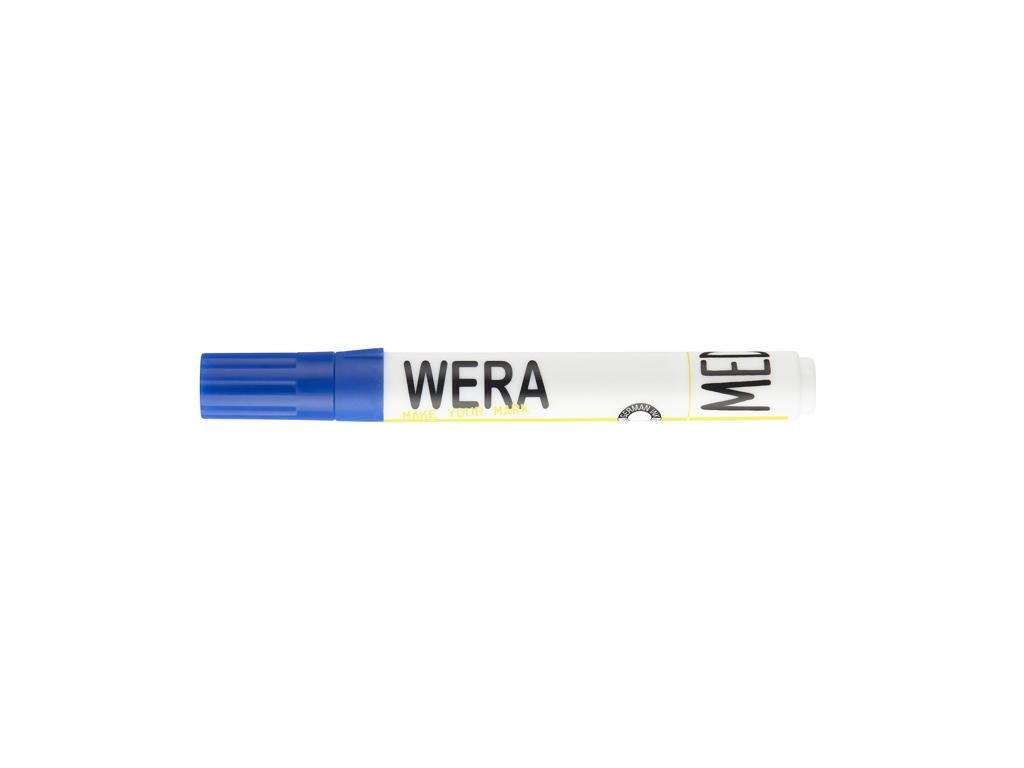 Whiteboardmarker Wera kantet spids blå