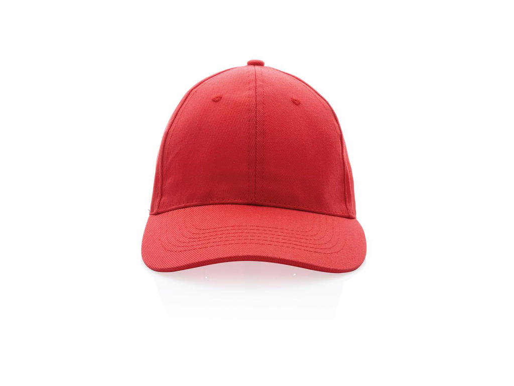 Impact 6 Panels cap, 280gr Genanvendt Bomuld, Aware&trade; Tracer, rød