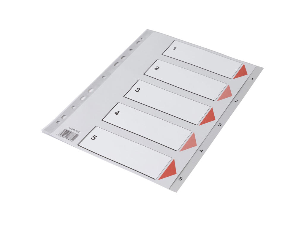 Talregister A4 Qline 1-5 grå