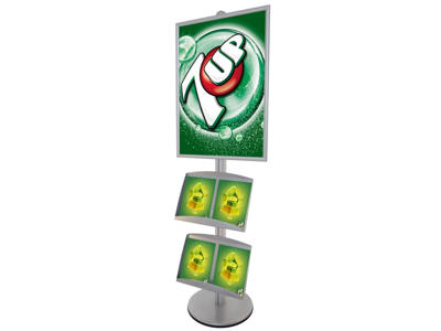 Brochureholder Twinco gulv A1 4 x A4 