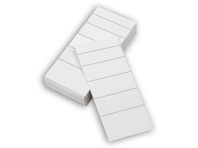 Rygetiketter neutral bred 50 x 112 mm. Til 70 mm brevordner, 100 stk