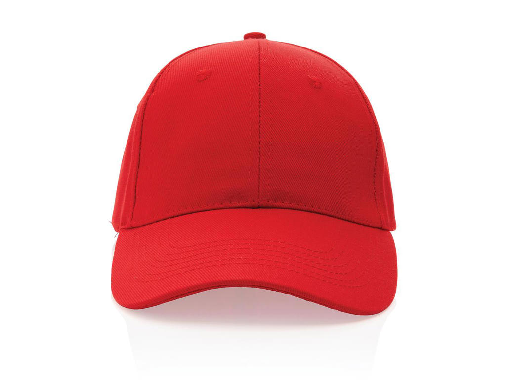 Impact 6 Panels cap, 280gr Genanvendt Bomuld, Aware&trade; Tracer, rød