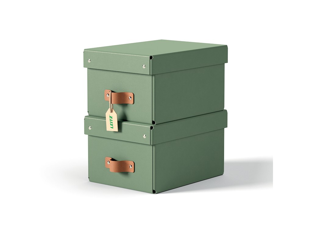 Opbevaringskasse Leitz Puro small grøn 2 stk