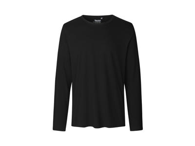 Herre Langærmet T-shirt Neutral O61050 sort 