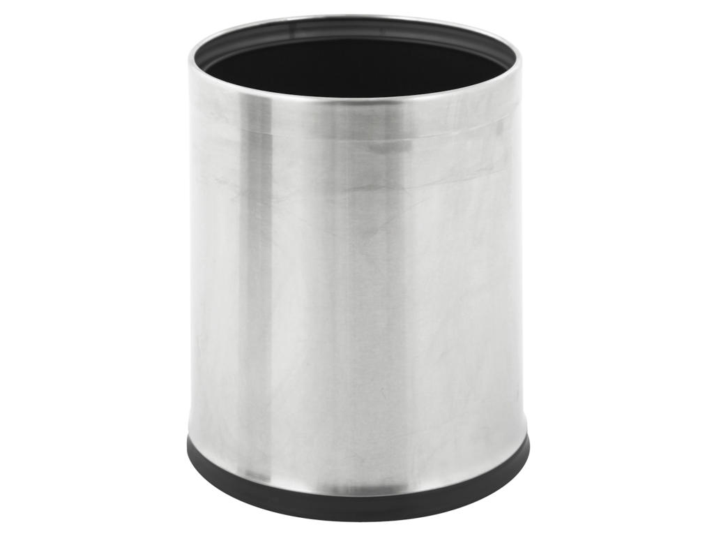 Papirkurv mat stål 10L