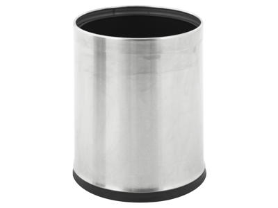 Papirkurv mat stål 10L