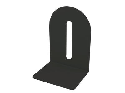 Bogstøtte metal 15 cm sort