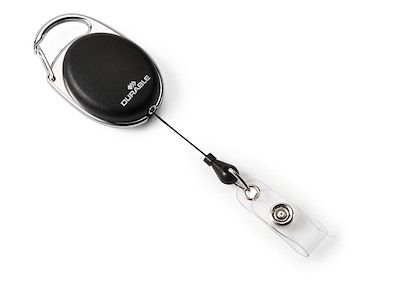 Nøglesnor Durable yoyo sort med plaststrop 10 stk