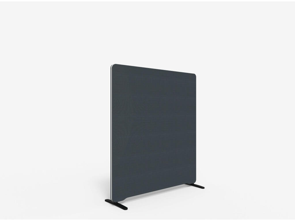 Lintex Gulvskærm Edge 1200 x 1350 mm Mørkegrå Fiji Stof/hvid Kantliste