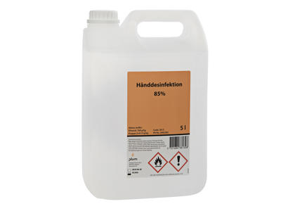 Hånddesinfektion Plum flydende 85% 3 x 5 liter