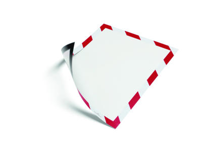 Skilt Duraframe® A4 rød/hvid Security magnetisk 5 stk