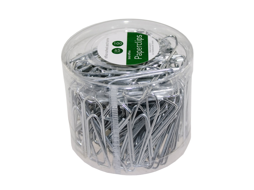 Clips 45 mm blank 100 stk