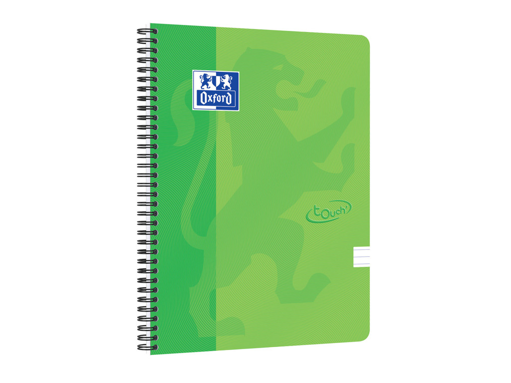 Notesbog Oxford Touch A4+ 90gr. lin grøn