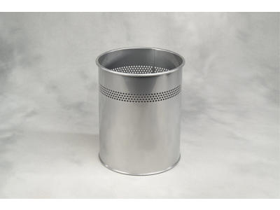 Papirkurv Twin med huller 15 liter sølv