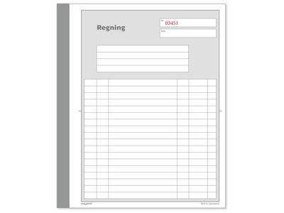 Regningsblok 92 2202 10 148x210mm 2x50 blade